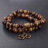 tiger eye om buddha bracelet